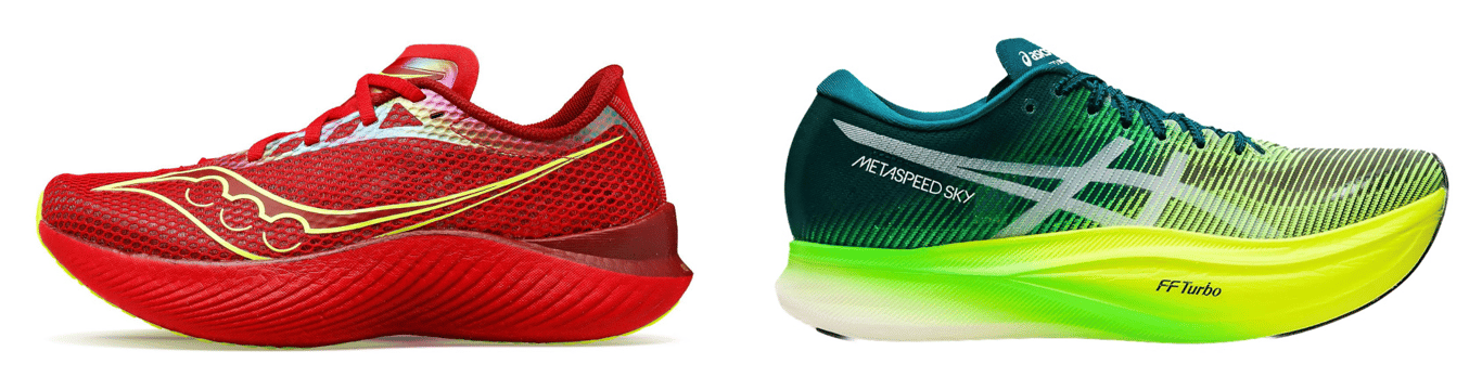 Saucony Endorphin Pro 3 vs. Asics Metaspeed Sky Plus.