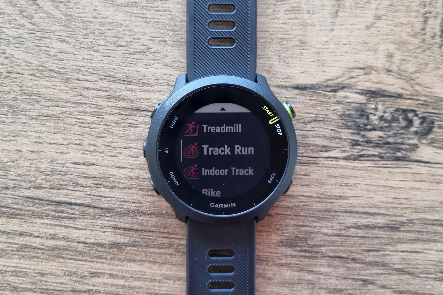 The Garmin Forerunner 55 running modes.