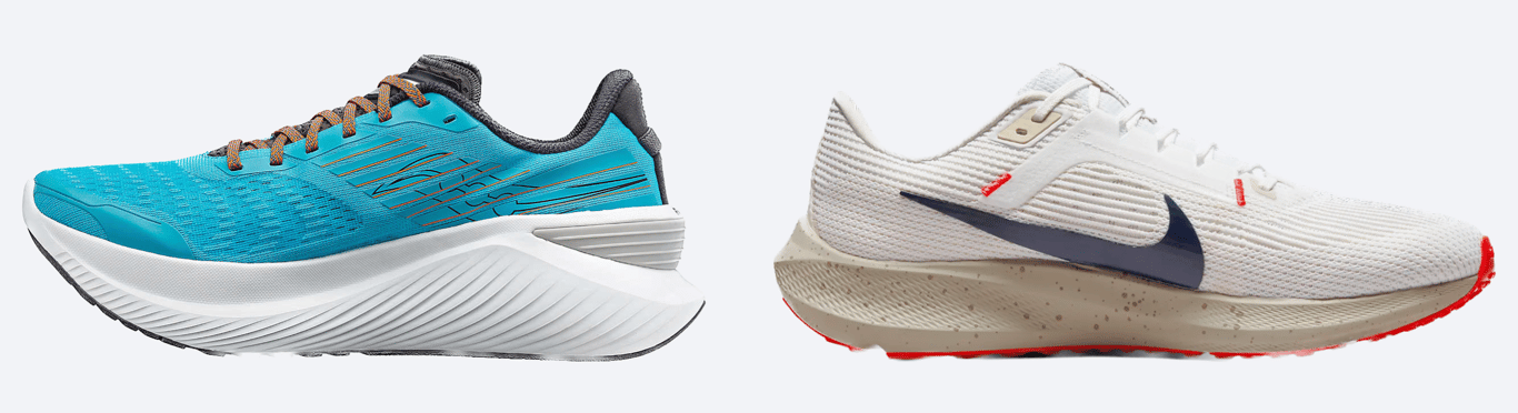 The Saucony Endorphin Shift 3 vs. the Nike Pegasus 40.